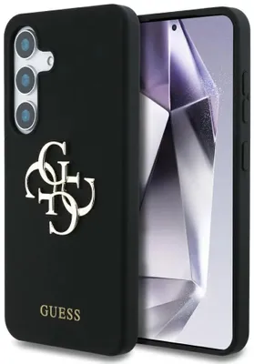 Obrázok produktu pre Silikónové puzdro Guess Big 4G Logo Bottom Script pre Samsung Galaxy S25 - čierne