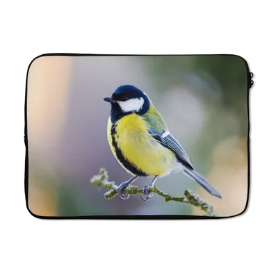 Produktbild von MuchoWow® Laptop Hülle 13 Zoll Kohlmeise - Vogel - Zweig Laptoptasche - Laptophülle - Sleeve - Rundumschutz