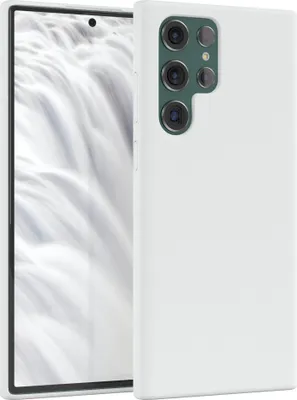 Produktbild von EAZY CASE Silikonhülle für Samsung Galaxy S22 Ultra 5G Silikon Backcover Schutz in Weiß