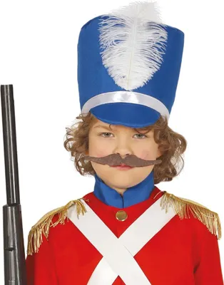 Nussknacker Kostüm Kleiner Soldat Zinnsoldat für Kinder 5-12 Jahre Uniform rot blau Märchen Fasching Karneval Mottoparty Kinderfasching