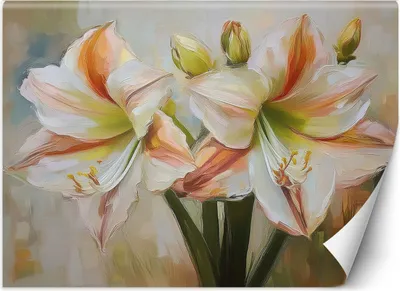 Produktbild von Vlies fototapete Weiß gemalte Blume 150x105 cm Feeby Weiß inkl. Kleber einfache Montage