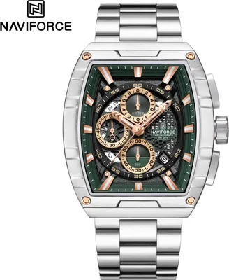 Zdjęcie produktu dla Zegarek NAVIFORCE TN-38583 - Srebrny/Zielony KP38583