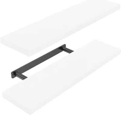 Obrázok produktu pre STOREMIC nástenná polica biela 60 cm sada 2 spálňa kuchyňa kancelária obývacia izba