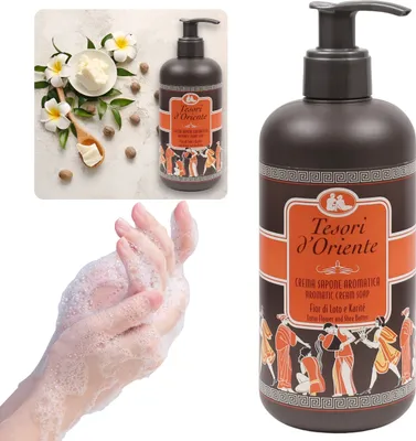 Produktbild von Tesori d'Oriente Fior di Loto Flüssigseife mit Lotusblüten und Sheabutter 300 ml x1