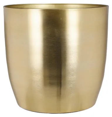Obrázok produktu pre Sľudové dekorácie Alano kvetináč - H27 x Ø28 cm - Kov - Zlatá