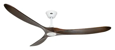 Immagine prodotto di Ventilatore da soffitto a risparmio energetico con telecomando Eco Genuino 180 cm Bianco opaco / Noce