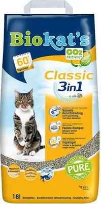 Obrázok produktu pre Biokats Classic 3v1 stelivo pre mačky 18 litrov