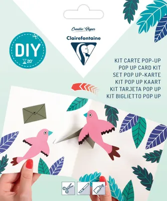 Produktbild von Set POP-UP, Doppelkarte 135 x 135 mm + Umschlag 140 x 140 mm - Glückwünsche