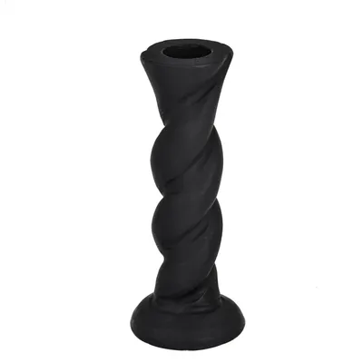 Immagine prodotto di Candeliere JELLICOE alluminio nero H:14cm Ø5,5cm fatto a mano