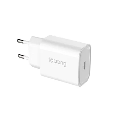 Produktbild von Crong, Kompaktes USB-C Netzladegerät 20W Power Delivery, Weiß