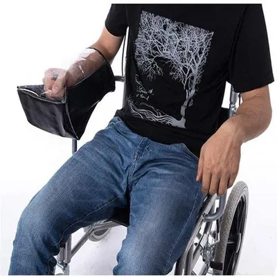 Image de Housse pour fauteuil roulant électrique, housse de pluie, transparente, pare-brise, mousse, noire