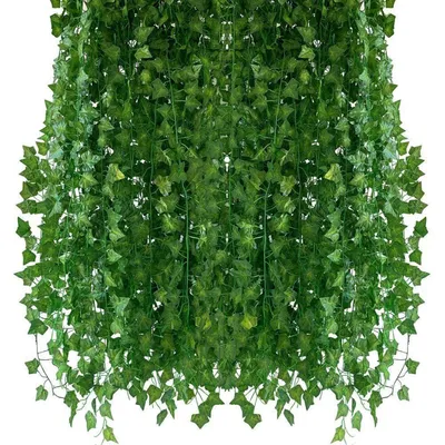 Image de Guirlande de lierre artificielle, 24 pièces, longueur de 2,2 mètres, couleur verte, pour intérieur et extérieur