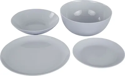 Produktbild von Essteller Teller Speiseteller Servierteller Dessertteller Luminarc Abendservice DIWALI Hartglasgeschirr Geschirrset Tafelset  grau 19Stk.HOMLA