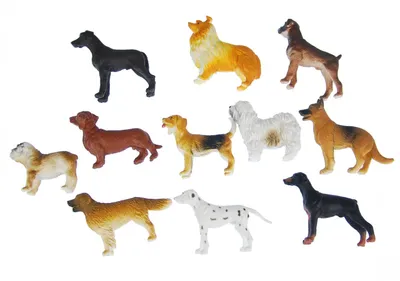 Produktbild von 10x Hunde Aufstellfigur Miniblings Gummitier Haustier Hund Set Tiere Tierset Mix
