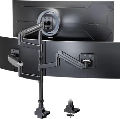 Produktbild von Monitorarm - Schreibtischhalterung - Arbeitsplatzorganisation - Verstellbarer Arm - Für Bildschirme bis 49 Zoll - Schwarz