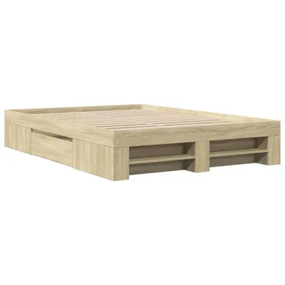 Produktbild von Bettgestell ohne Matratze Sonoma-Eiche 120x200 cm Holzwerkstoff