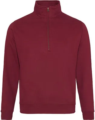 Produktbild von Just Hoods JH046 | Sophomore 1/4 Zip Sweat - Farbe: Burgundy - Größe: XL