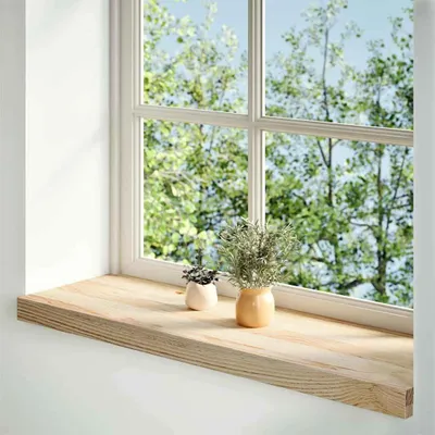 Zdjęcie produktu dla vidaXL Parapety 2 szt. Nieobrobione lite drewno dębowe 80x25x2 cm