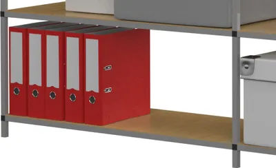 Produktbild von PAPERFLOW Büroregal Tubeco 6 Böden Grundelement grau