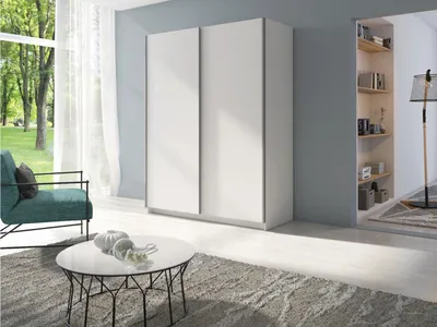 Obrázek produktu pro Vysoká šatní skříň 150 cm LORICA - bílá