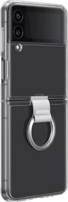 Image de Coque pour Samsung Galaxy Z Flip 4 Anneau selfie Transparente Samsung