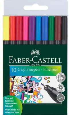 Obrázok produktu pre Faber-Castell Grip, Viacfarebný, Viacfarebný, 0,4 mm, Recyklovaný plast, Kov, 10 kusov