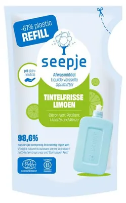 Productafbeelding van Seepje Afwasmiddel Navulverpakking Tintelfrisse Limoen 500 ml
