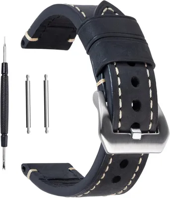Produktbild von Uhrenarmband aus Kuhleder, Retro Vintage, 20mm/22mm/24mm, für die Uhr