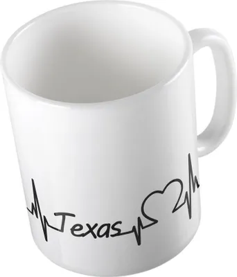 Produktbild von Huuraa Kaffeetasse Texas Geschenk Tasse Weiß 330ml Texas Präsent