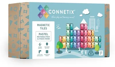 Produktbild von CT-P-00024-RE - Pastellfarbenes Rechteckpaket 24 Stück