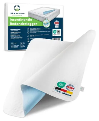 Produktbild von Inkontinenzunterlage waschbar Bettschutzunterlage - 70 x 100 cm - 2er Set - Wasserdicht - Bis 95 °C waschbar - 2400 ml Saugkraft