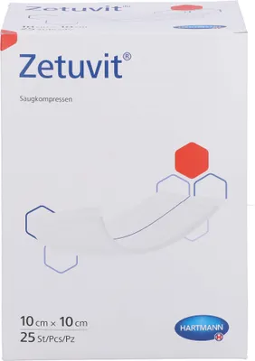 Produktbild von ZETUVIT Saugkompresse steril 10x10cm, 25 St KOM