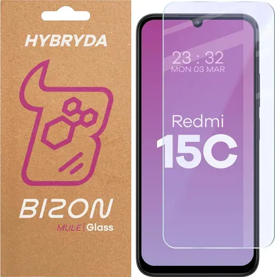 Produktbild von Flexibles Hybridglas für Xiaomi Redmi 15C 4G, Bizon Glass Mule