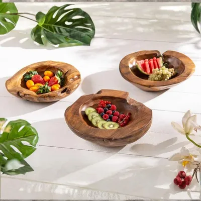 Produktbild von Schale PREMIUM BOWL Ø ca. 30cm Teak-Wurzelholz