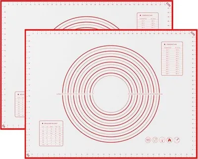 Produktbild von Silikonische Backmat für Bäckerei und Teig, 71 cm L x 51 cm B, Antihaft, für Kuchen und Brotbacken