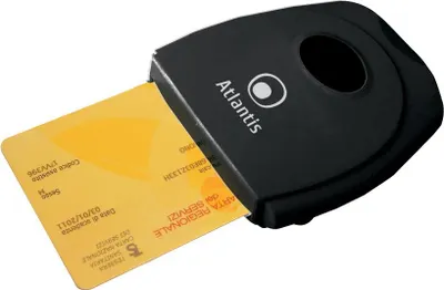 Produktbild von Atlantis Land P005-SMARTCR-U Smart-Card-Lesegerät USB Schwarz