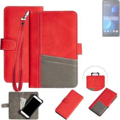 Produktbild von K-S-Trade Handy Schutzhülle für HTC Desire 19 Plus Hülle Portemonnee Brieftasche Klapphülle Kartenfächer Flip Wallet Case Etui