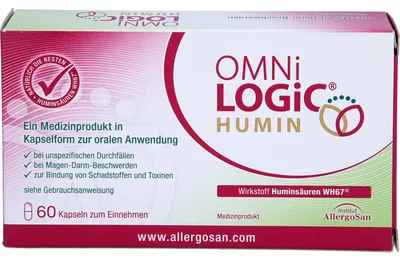 Produktbild von OMNI LOGIC Humin Kapseln bei Magen-Darm-Beschwerden, 60 St. Kapseln