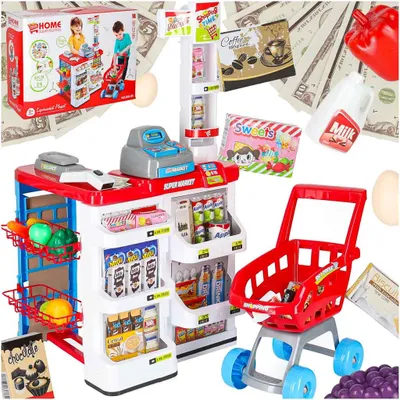 Produktbild von Aga Kindersupermarkt mit Wagen und Zubehör