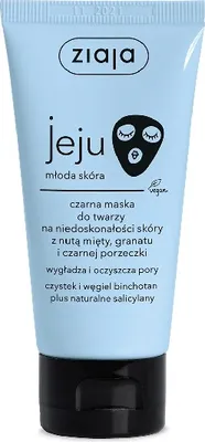 Zdjęcie produktu dla Ziaja Jeju Czarna maska do twarzy na niedoskonałości skóry, 50 ml