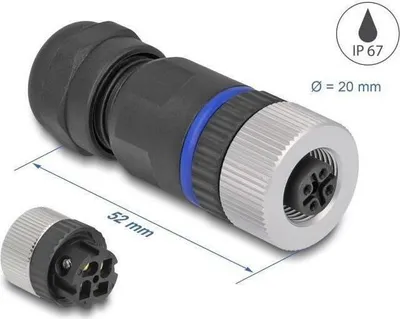 Immagine prodotto di DELOCK M12 Steckverbinder A-kodiert 4 Pin Buchse
