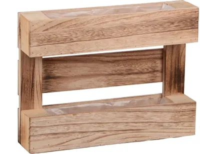 Produktbild von UNUS® Paletten Holz m Kästen Kunststoffeinsatz geflammt klein Dekoration Deko
