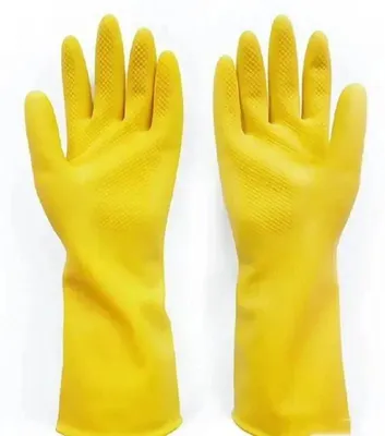 Imagen del producto de Guantes para lavar platos, material impermeable, diseño duradero, talla S, paquete de 5 unidades