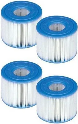 Image de Filtre de piscine - 9 cm x ø8 cm - Set de 4 pièces - Pompe type 1 - jusqu'à 1249 litres par heure