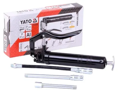 Produktbild von Yato YT-0701, Fett-Einspritzpistole, Schwarz, Aluminium, 120 ml, 31 bar, 70 bar