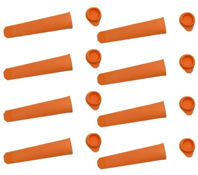 Produktbild von 8er-Pack Silikon-Eisformen mit Deckeln für Babys, zum Selbermachen von Eis am Stiel/Joghurt-Sticks/Gelee