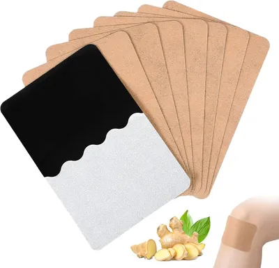 Produktbild von 20 Ingwer-Pflaster gegen Schmerzen, Wärmepflaster für Rücken, Nacken und Knie, Pflaster mit Kräuterextrakten, 8 x 12 cm, selbstklebend und atmungsaktiv