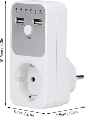 Image de Prise intelligente avec minuterie numérique 16 A, prise européenne 180-260 V, avec port USB