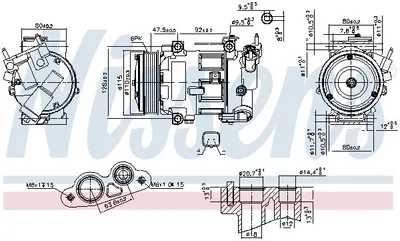 Immagine prodotto di Compressore aria condizionata NISSENS 890606