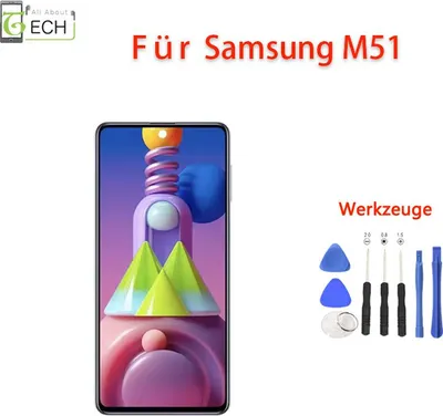 Produktbild von Für Samsung Galaxy M51 SM-M515 LCD Display (Incell) mit Rahmen Touchscreen